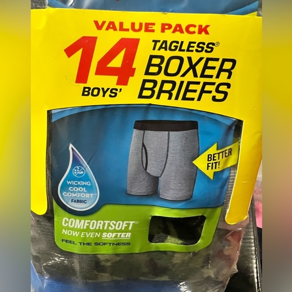 NIP NEW Boys Hanes boxer briefs blue grey gray green camo XL 18-20 - Picture 7 of 9